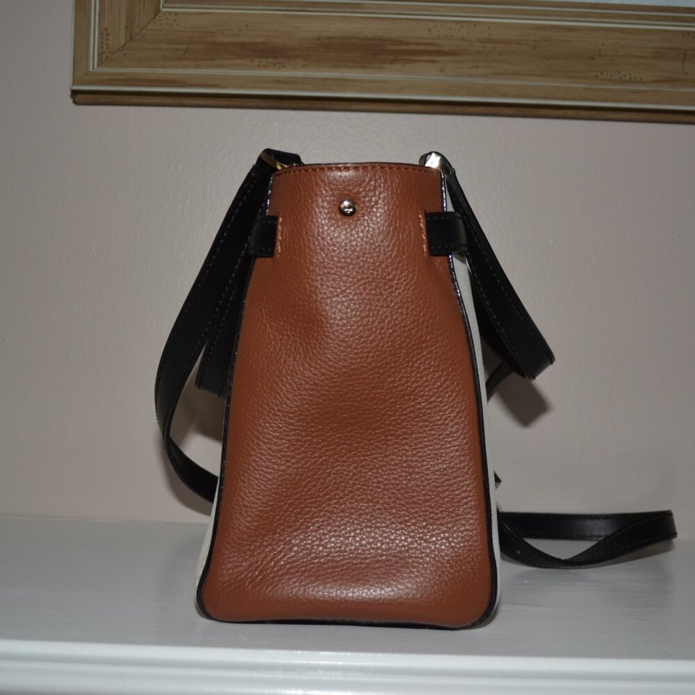 Kate Spade Houston Street Leo Pebble Leather Color Block Satchel Crossbody Bag - Picture 6 of 12